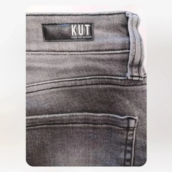 Kut From The Kloth Connie High Rise Fab Ab Ankle Skinny Raw Hem Black Size 4 - Picture 11 of 14